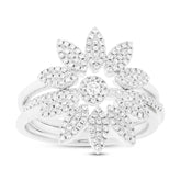0.49ct 14k White Gold Diamond Lady's Ring 3-pc Size 6.5